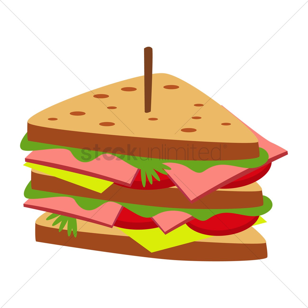 1300x1300 Sandwich Vector Image