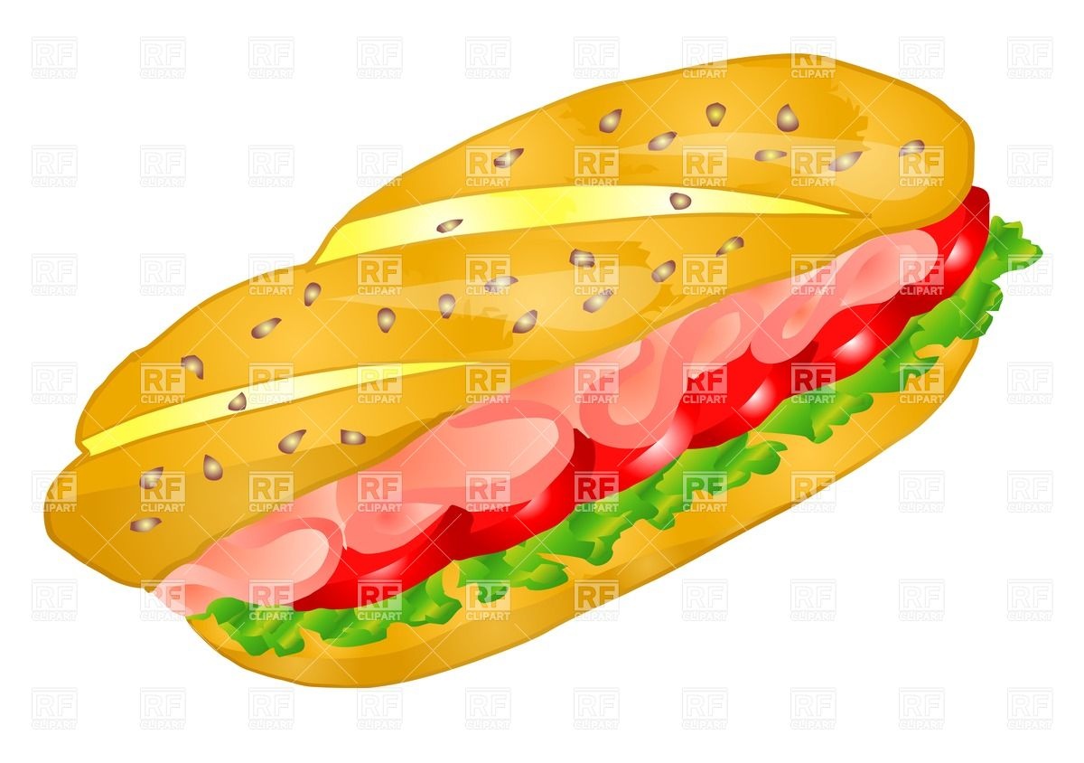 1200x844 Sandwich With Bacon Vector Image Vector Artwork Of Food And