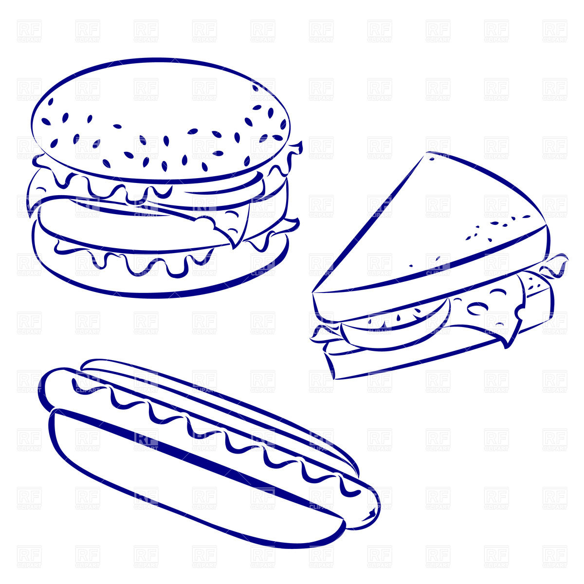 1200x1200 Fast Food Icons