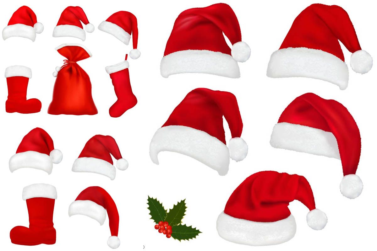 1200x800 Santa Claus Hat Pattern Vector Christmas Vector Clip Art Free