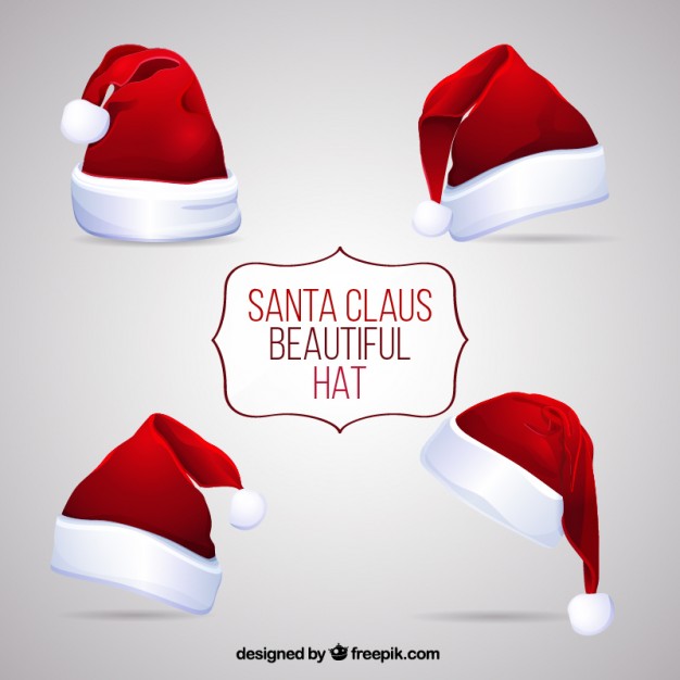 626x626 Beautiful Santa Claus Hats Vector Free Download
