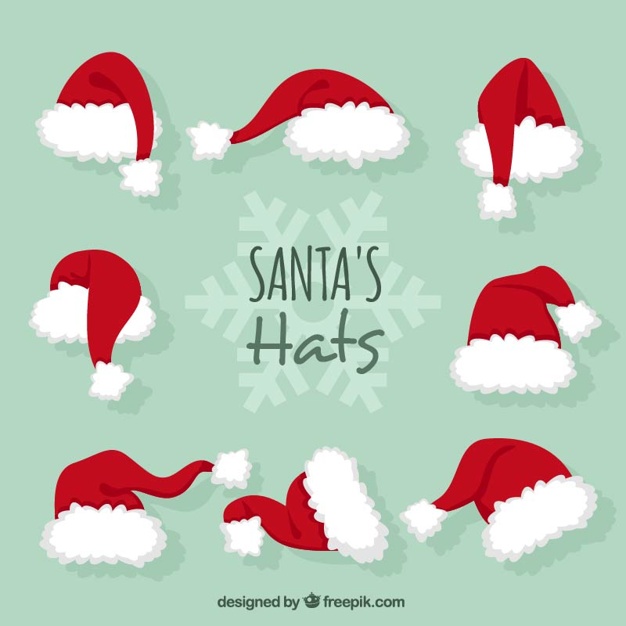 626x626 Santa Claus Hats Vector Free Download