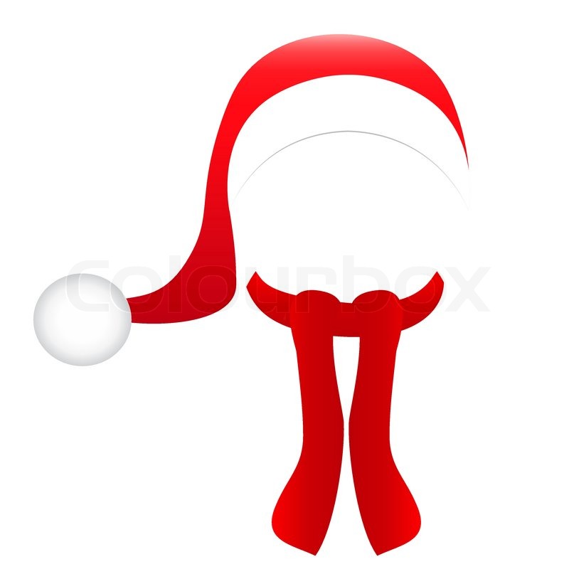 800x800 Scarf And Hat Of Santa Claus Stock Vector Colourbox