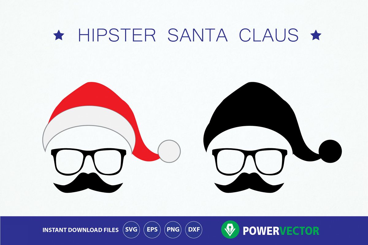 1200x800 Hipster Santa Claus Vector Clip Art