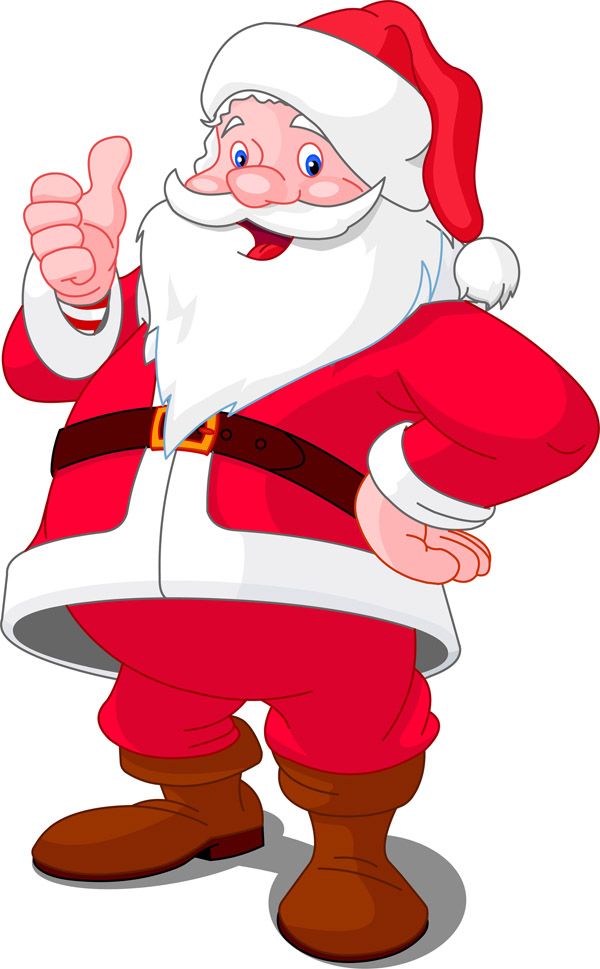 600x969 Free Vector 5 Santa Claus Vector Santa Amp Elves