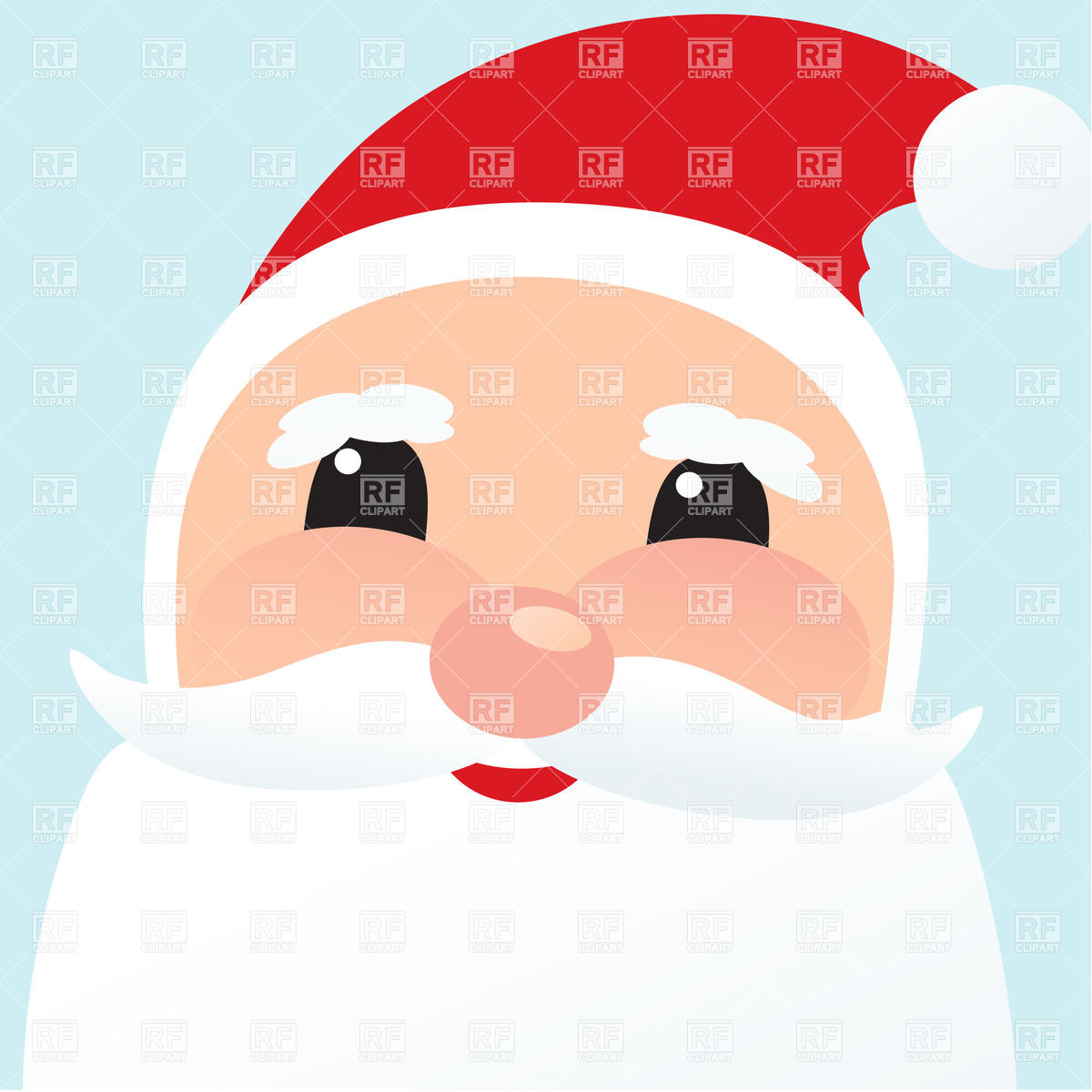 1200x1200 Face Of Santa Claus Vector Image Vector Artwork Of People