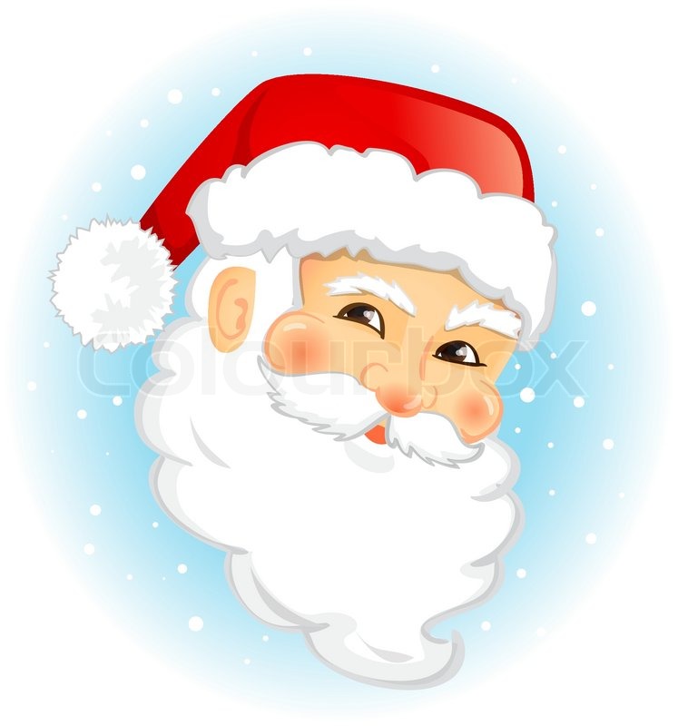 747x800 Face Of Santa Claus Vector Illustration Isolated Stock Vector