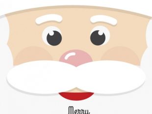310x233 Santa Claus Face Christmas Card Free Vectors Ui Download