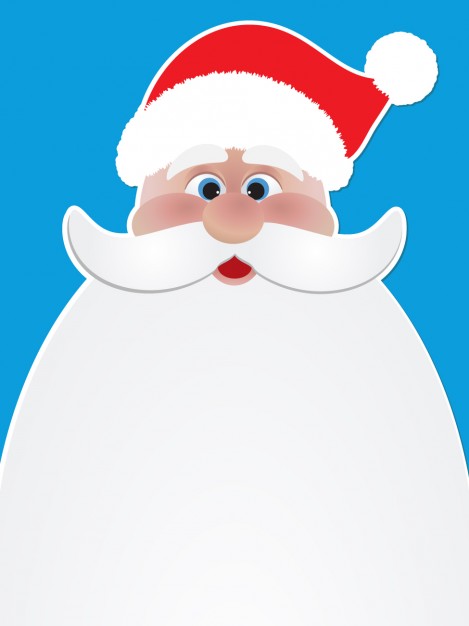 469x626 Santa Claus Face Illustation Vector Free Download