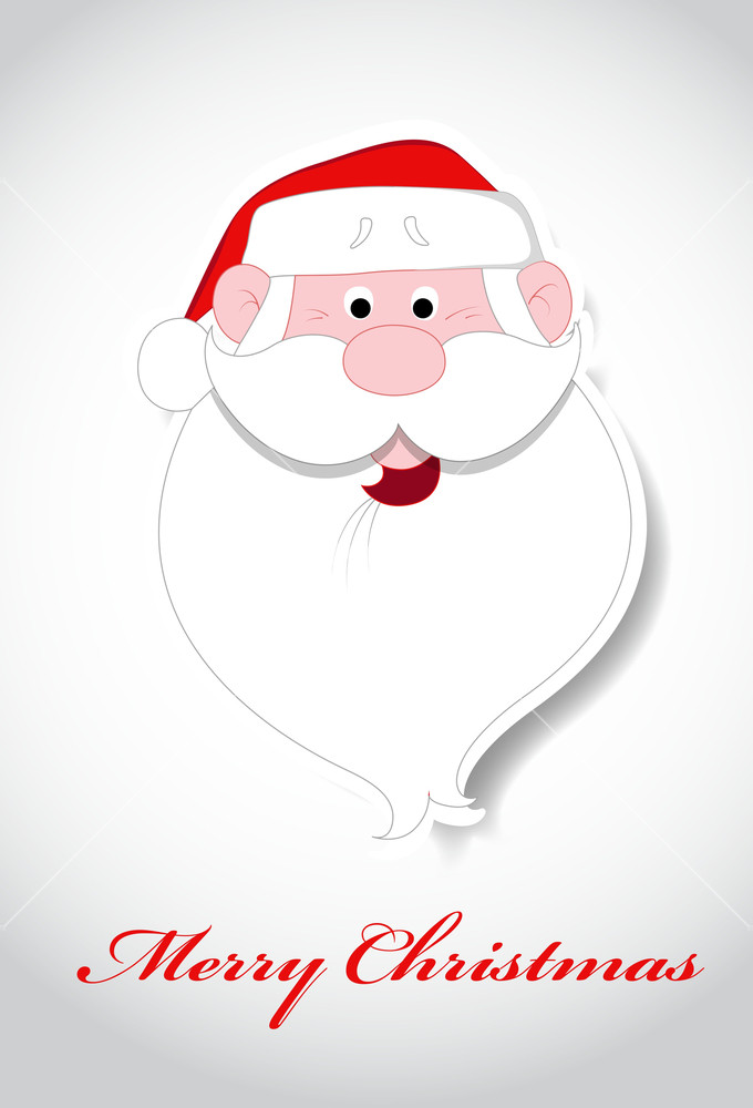 680x1000 Santa Face Christmas Vector Illustration Royalty Free Stock Image
