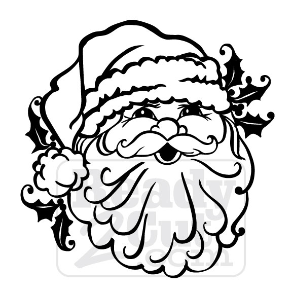 576x576 Santa Face Single Color