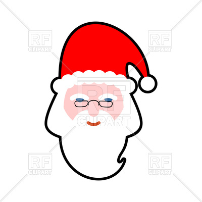 400x400 Santa Face With Beard And Mustache Vector Image Vector Artwork