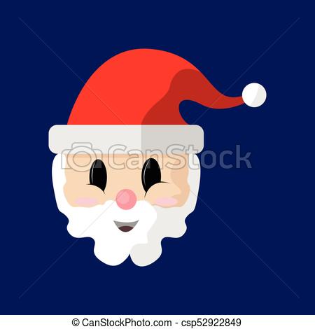 450x470 Cartoon Santa Claus Cute Face Vector Illustration. Cartoon Santa