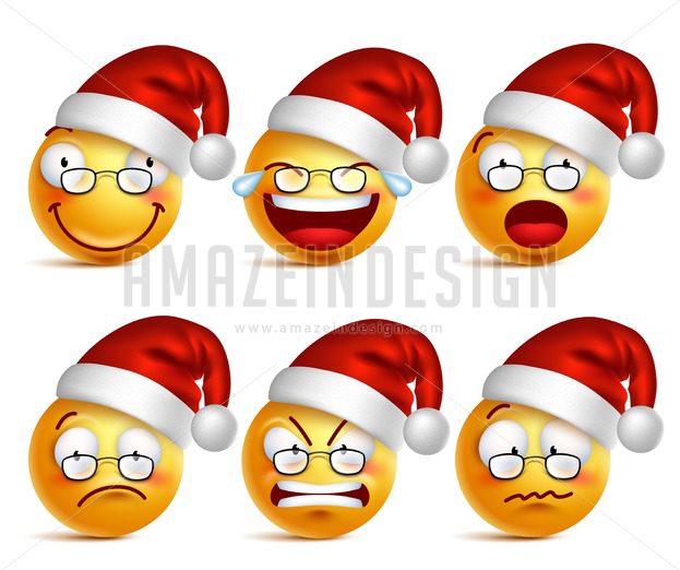 623x522 Christmas Smiley Face Of Santa Claus Vector Icons