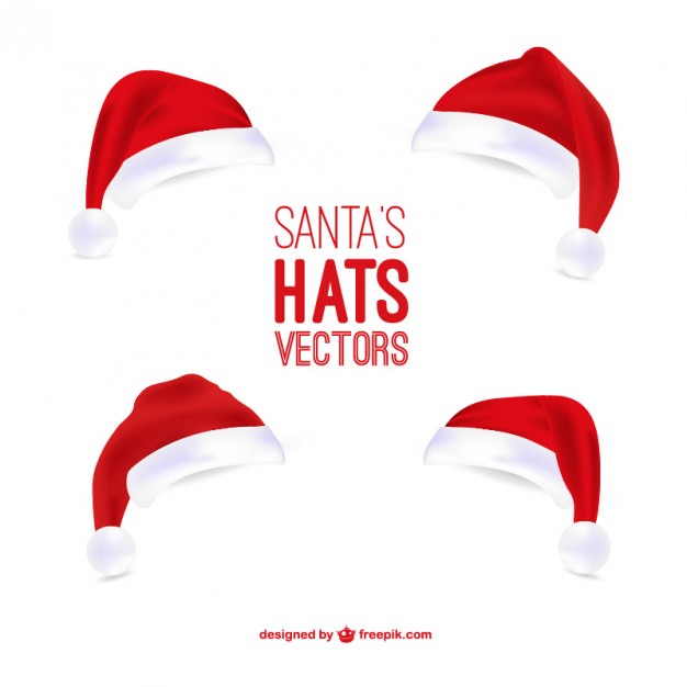 626x626 Santa Claus Hats Illustrations Vector Free Download