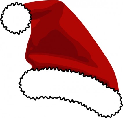 425x407 Santa Hat Vector Clipart
