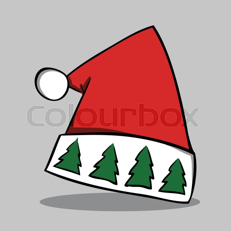 800x800 Santa Hat, Vector Illustration. Stock Vector Colourbox