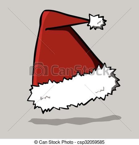 450x470 Santa Hat, Vector Illustration.