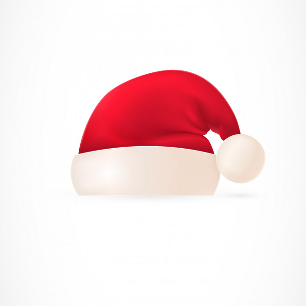 626x626 Santa Hat With Pompom Vector Free Download