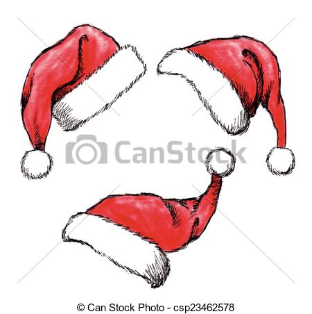 450x452 Drawn Santa Hat