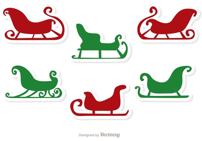 700x490 Santa Sleigh Vector Pack 2