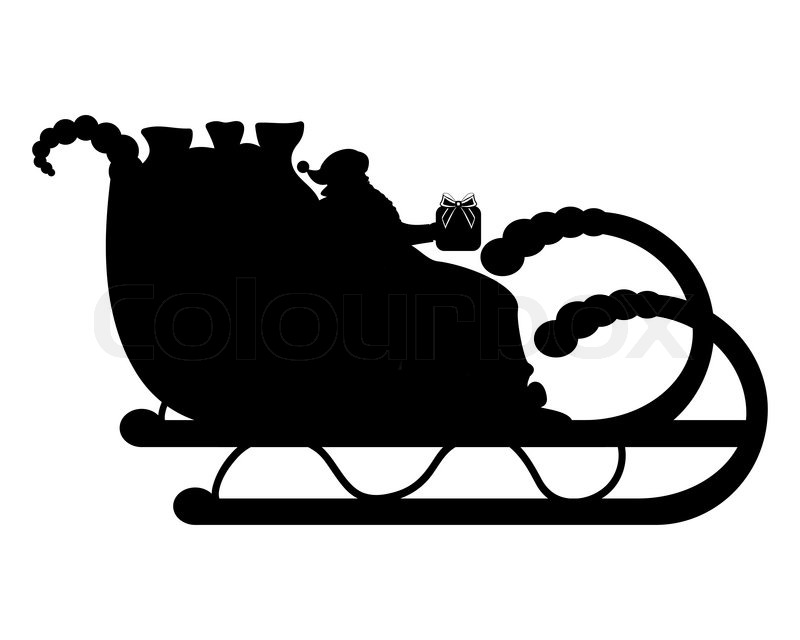 800x640 Santa Claus In A Sleigh Stock Vector Colourbox