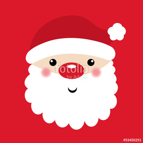 500x500 Cute Santa Claus With Red Background Vector Illustration. Eps 10