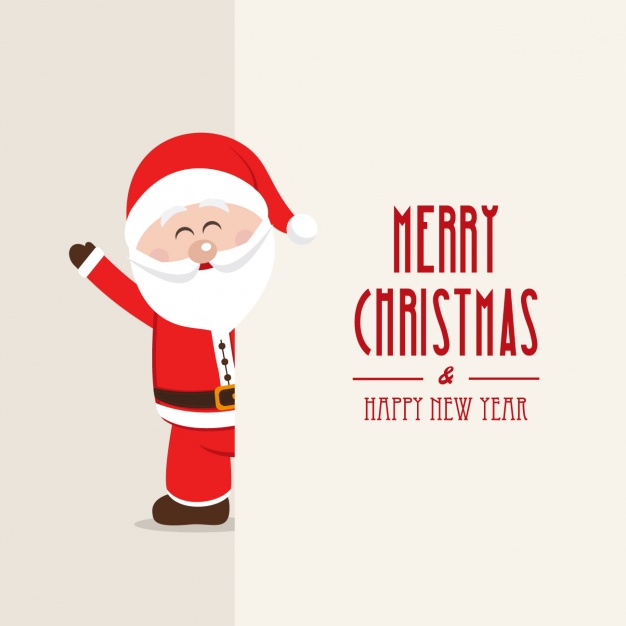626x626 Merry Christmas Background With A Smiling Santa Claus Vector