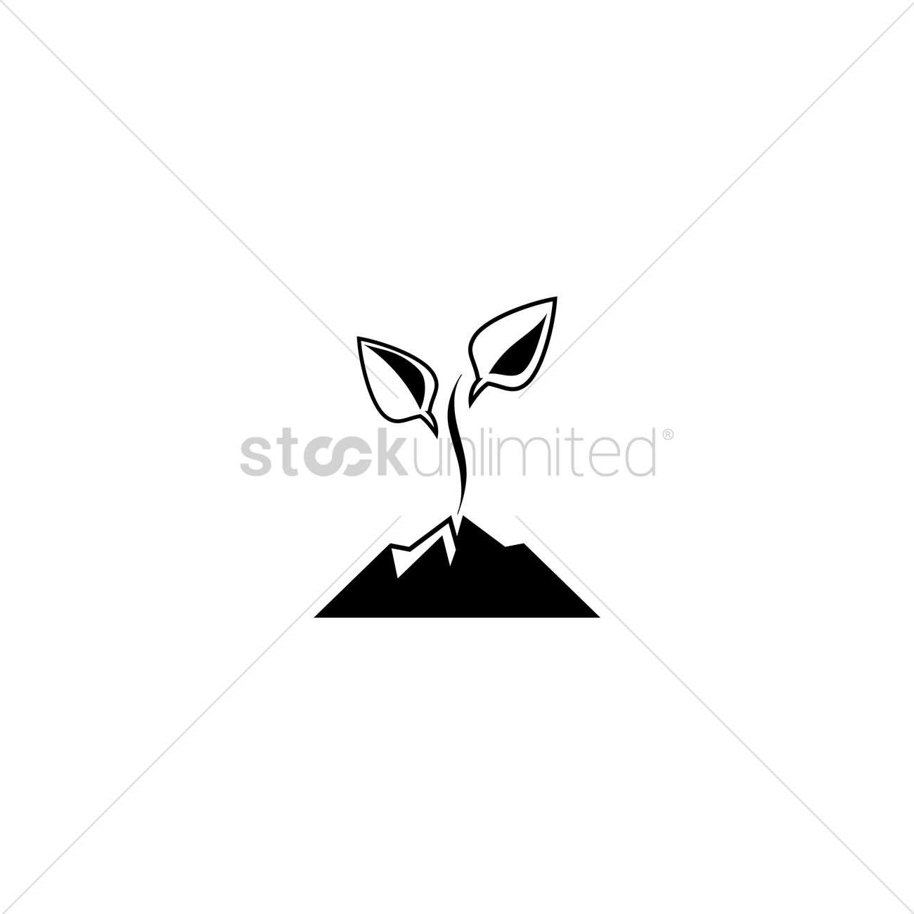 1300x1300 Plant Sapling Vector Image