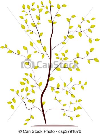 350x470 Sapling Vector Clipart