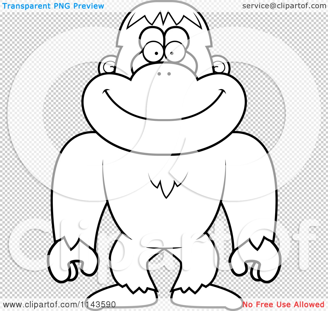 1080x1024 Sasquatch Black Clipart