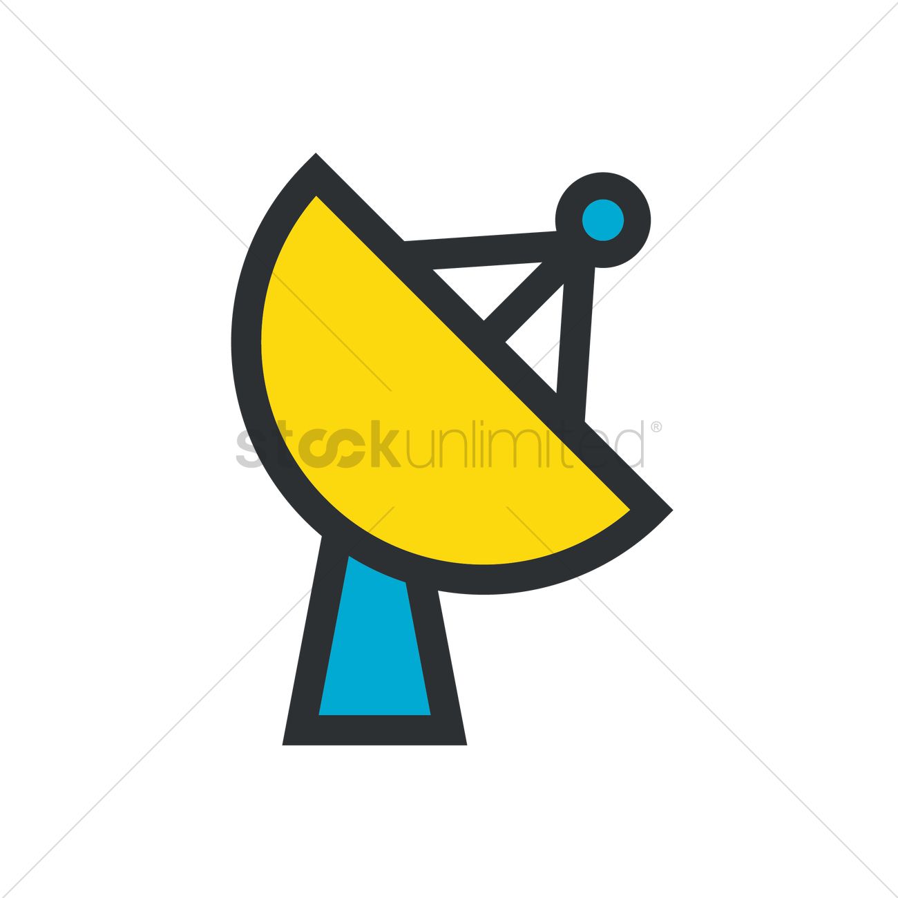 1300x1300 Satellite Dish Vector Image