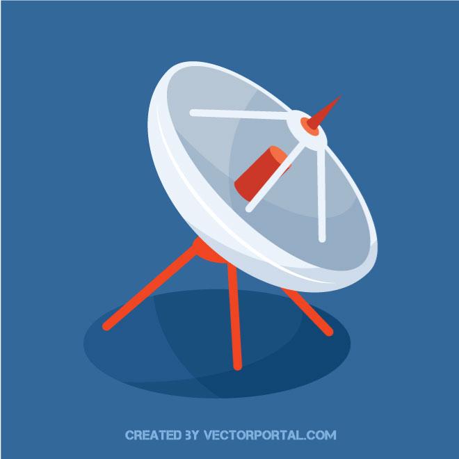 660x660 Satellite Dish Vector Image