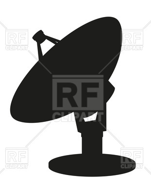 311x400 Silhouette Of Satellite Dish Vector Image Vector Artwork Of