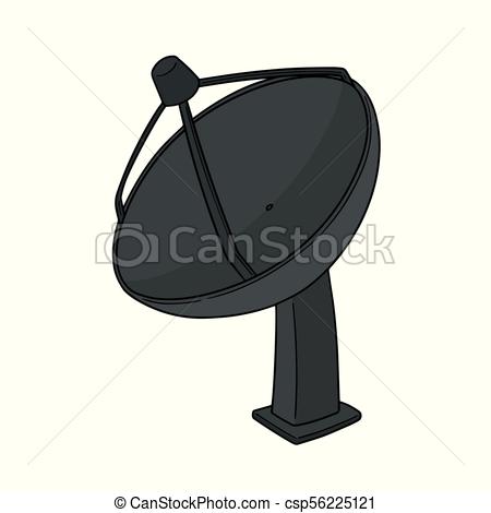 450x470 Vector Of Satellite Dish.