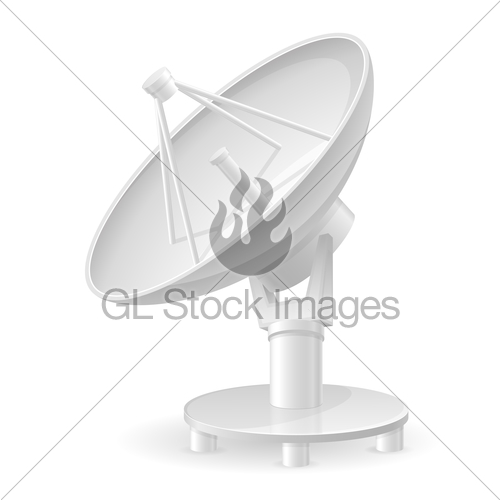 500x500 Satellite Dish Vector Illustration Gl Stock Images
