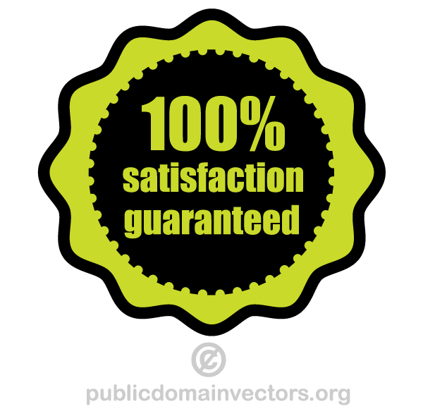 600x580 Free 100% Satisfaction Guaranteed Vector 123freevectors
