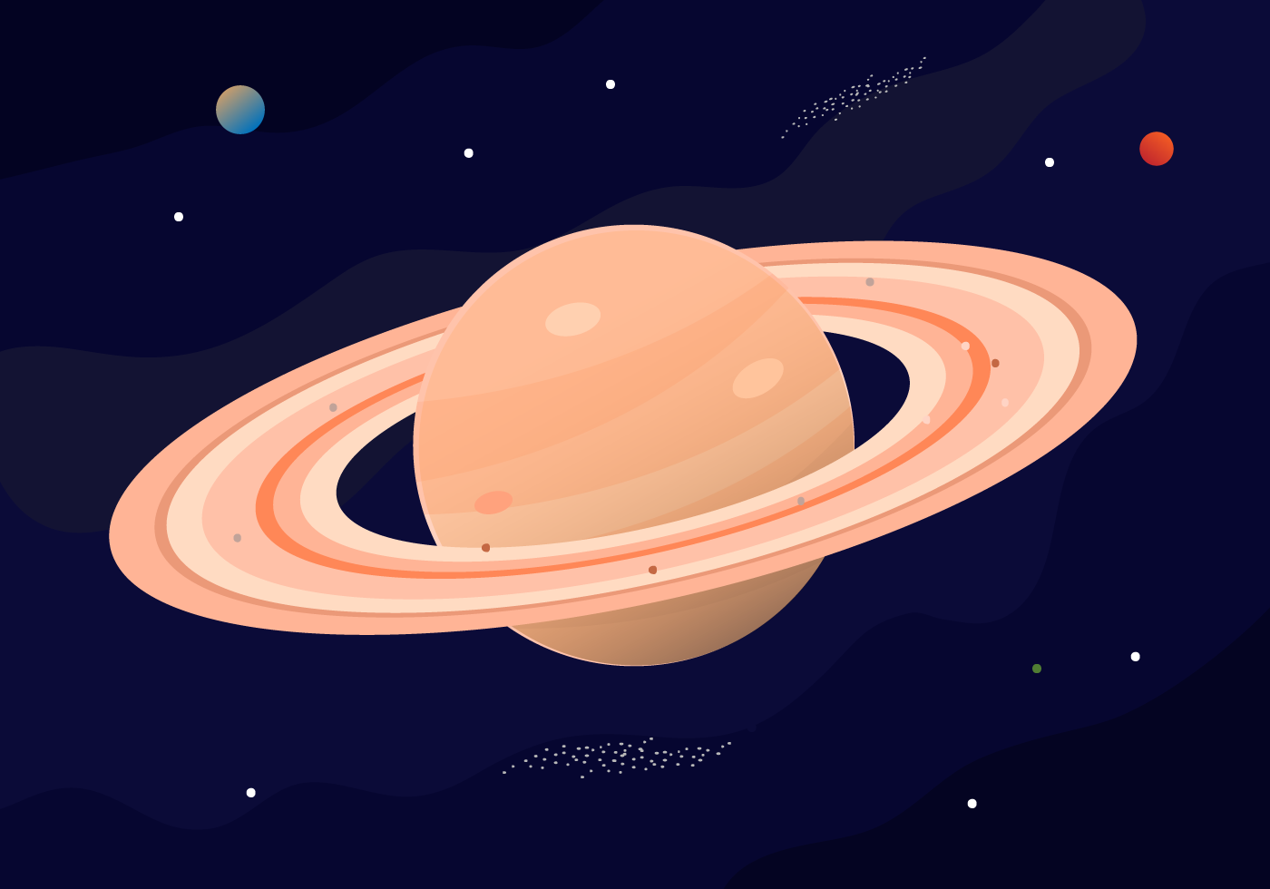 1400x980 Saturn Free Vector Art