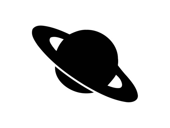 570x428 Silhouette Cut File Svg Saturn Dxf Files For Laser Space Svg Etsy