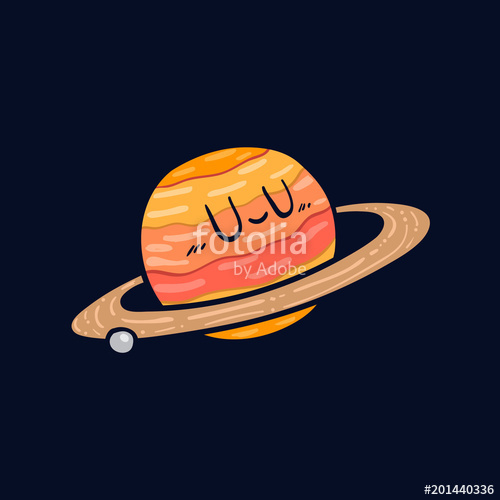 500x500 Cute Saturn Vector Cartoon Stock Image And Royalty Free Vector