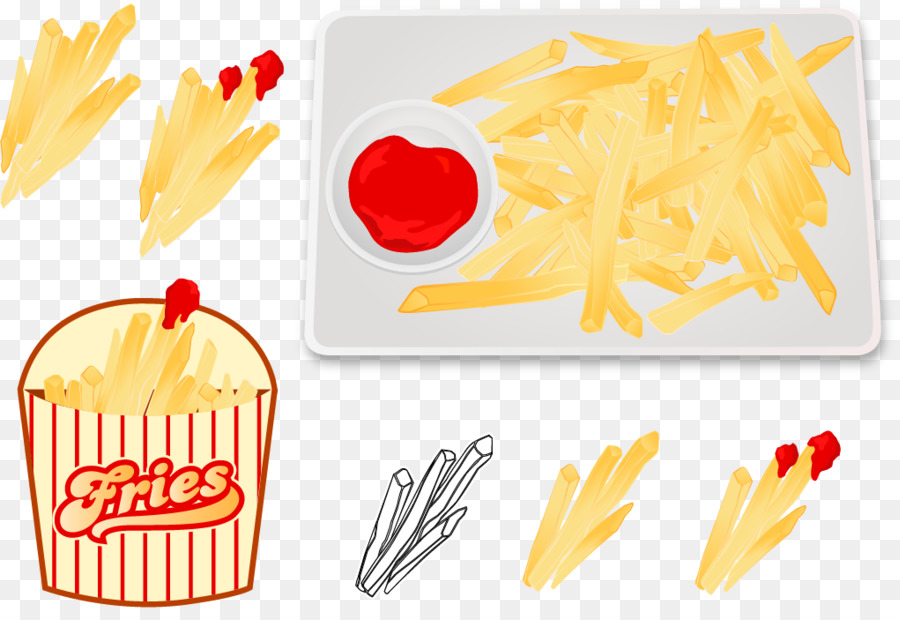 900x620 Download French Fries Fast Food Sauce Vector Fries