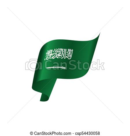 450x470 Saudi Arabia Flag, Vector Illustration On A White Background