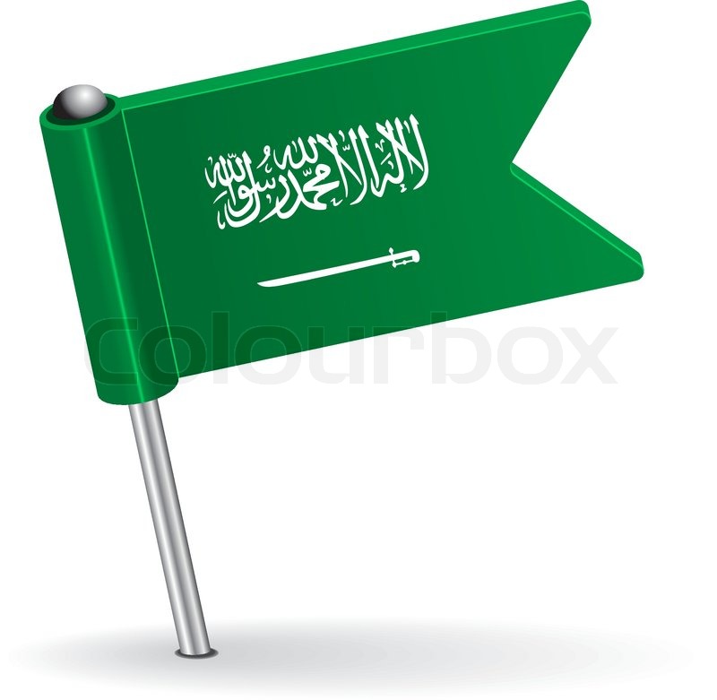 800x781 Saudi Arabia Pin Icon Flag. Vector Illustration Eps 8. Stock