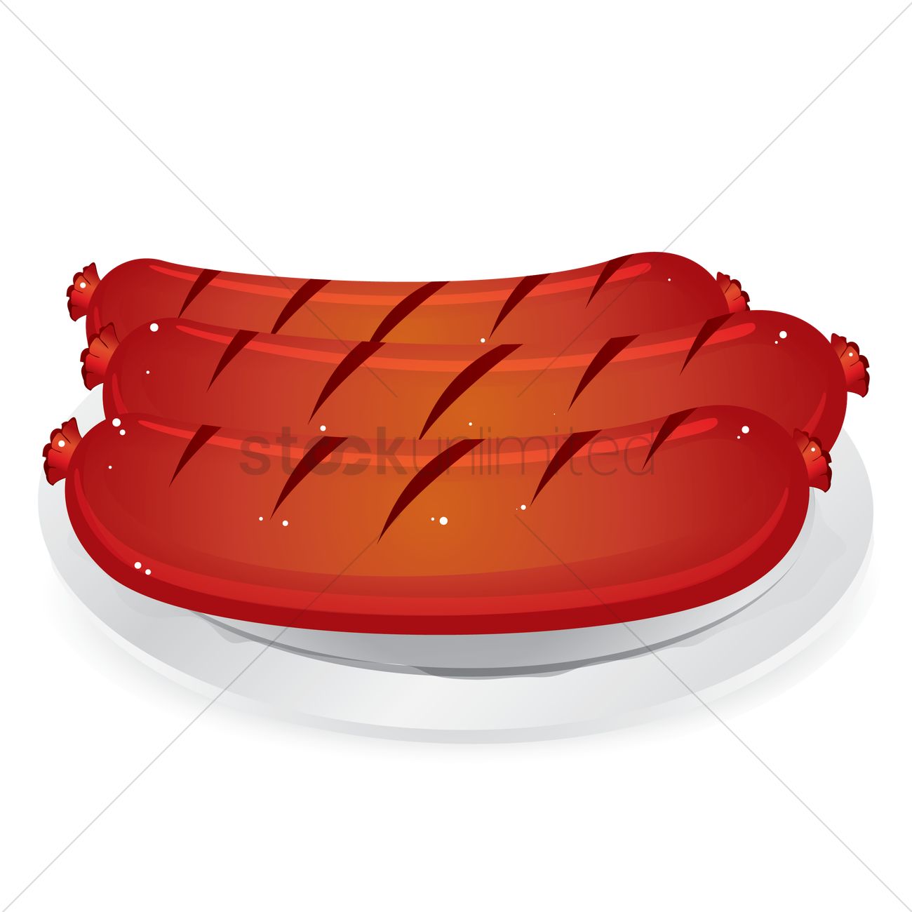1300x1300 Sausages Vector Image