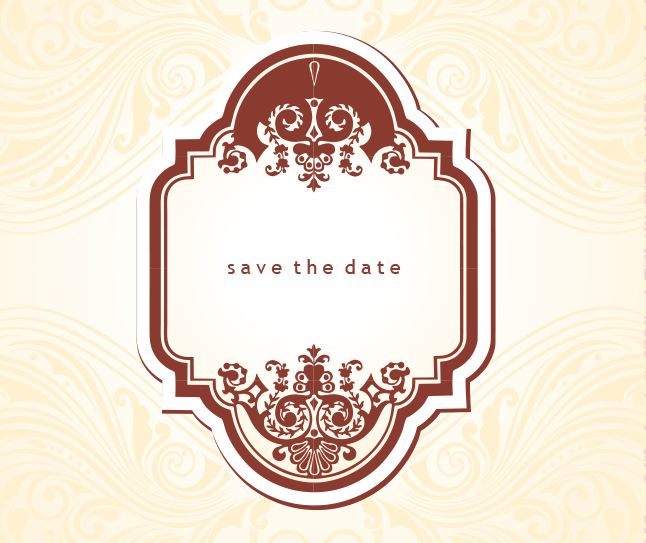 646x543 Free Vintage Save The Date Vector Vector Art Amp Graphics