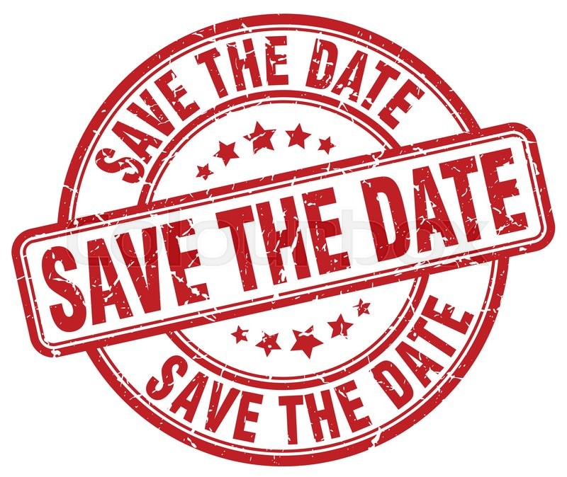 800x674 Save The Date Red Grunge Round Vintage Rubber Stamp Stock Vector