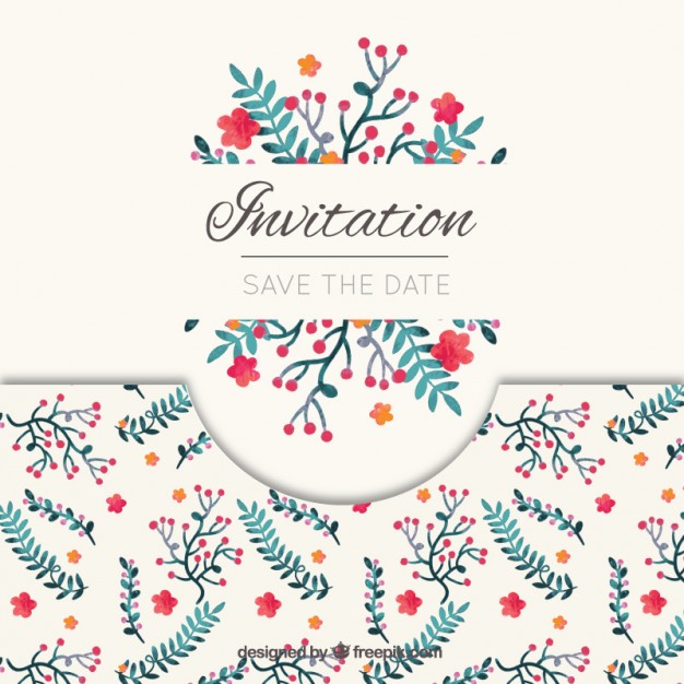 626x626 Elegant Save The Date Invitation Vector Free Download