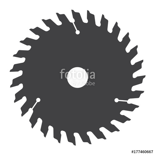 500x500 Saw Blade Icon On White Stock Image And Royalty Free Vector Files