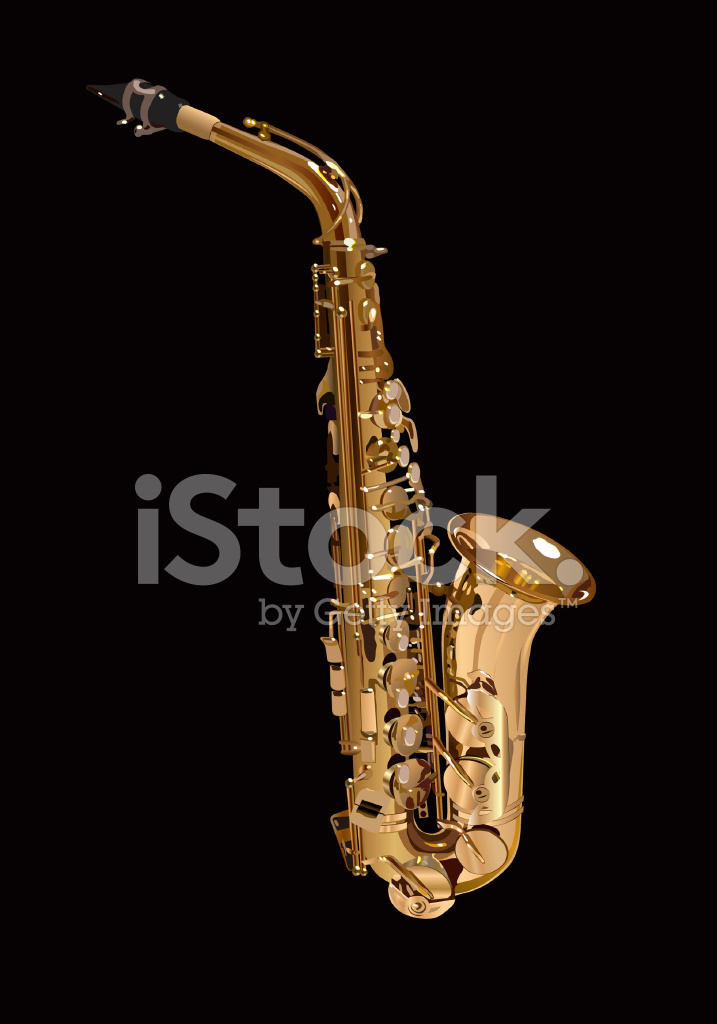 717x1024 Brass Sax Vector Illustration Stock Vector