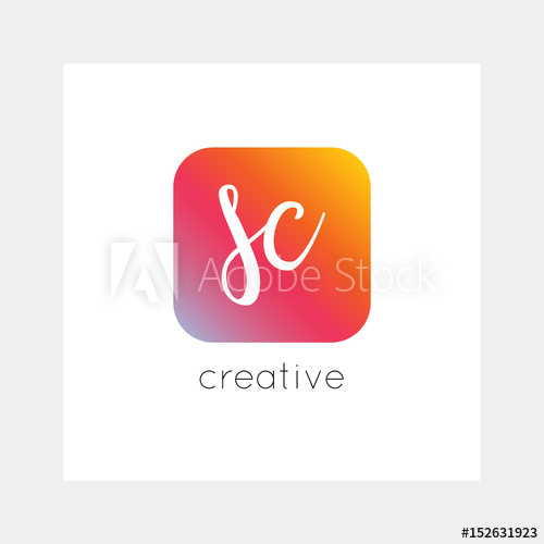 500x500 Sc Logo, Vector. Useful As Branding, App Icon, Alphabet